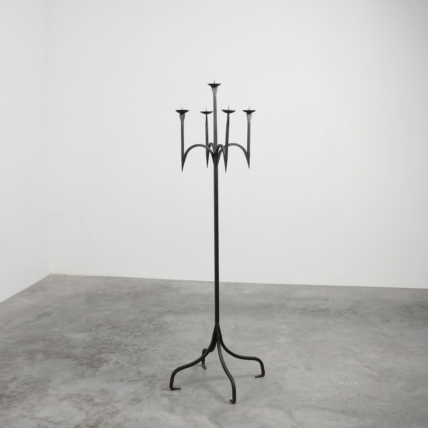 Neo‑Gothic Wrought‑Iron Candelabrum, France 19th Century -img